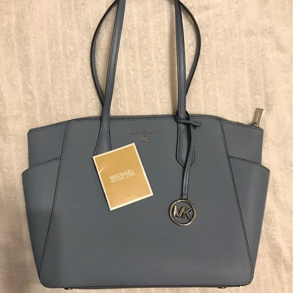 NWT Michael Kors NEW BUNDLE Large Leather Top-Zip Satchel & Matching Billfold - Picture 2 of 15